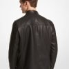 Lark Black Trucker Leather Jacket - Image 2