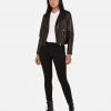 Badly Women Biker Leather Jacket - Image 5