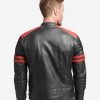Brad Vintage Moto Racer Leather Jacket - Image 2