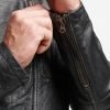 Brad Vintage Moto Racer Leather Jacket - Image 5