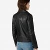 Brandy Black Quilted Biker Leather Jacket - Image 3