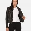 Cargo Black Moto Leather Jacket - Image 4