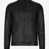Drew Black Racer Leather Jacket - Image 4