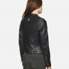 Emma Black Racer Jacket - Image 3