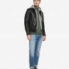 Eric Black Hooded Leather Jacket - Image 2