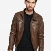 Eric Brown Hooded Leather Jacket - Image 4