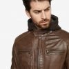 Eric Brown Hooded Leather Jacket - Image 5