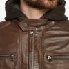 Eric Brown Hooded Leather Jacket - Image 6