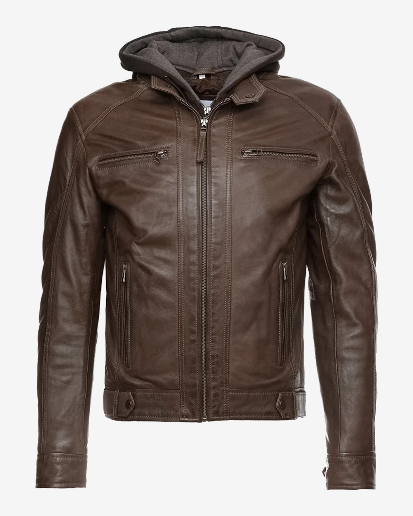 Eric Brown Hooded Leather Jacket-07
