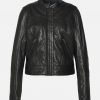 Flawn Womens Racer Leather Jacket - Image 6