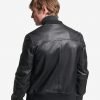 Flight Black Bomber Leather Jacket - Image 2