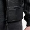 Flight Black Bomber Leather Jacket - Image 4