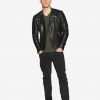 Gladiator Black Biker Leather Jacket - Image 2