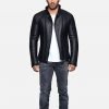 John Black Shearling Leather Jacket - Image 4