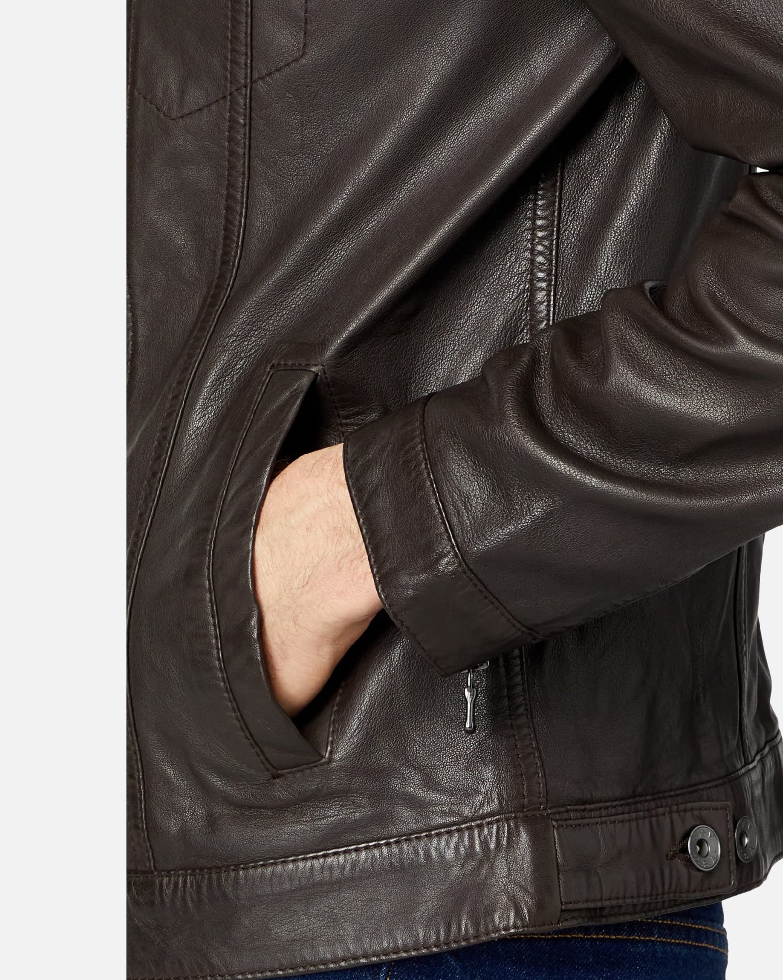 John Brown Band Collar Racer Jacket - Image 3