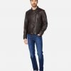 John Brown Band Collar Racer Jacket - Image 4
