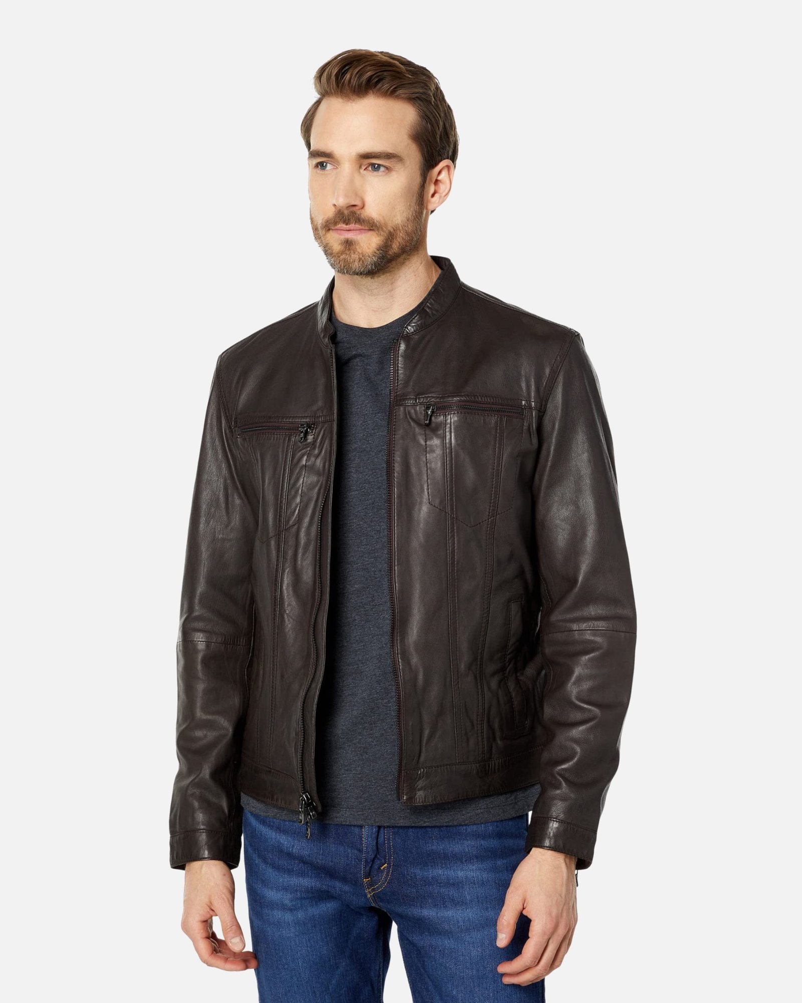 John Brown Band Collar Racer Jacket