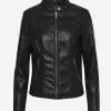 Melisa Womens Black Racer Leather Jacket - Image 6