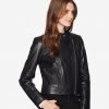 Michael Black Racer Leather Jacket - Image 4