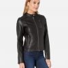 Mya Moto Racer Black Leather Jacket - Image 4