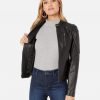 Mya Moto Racer Black Leather Jacket - Image 5