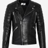 GLADIATOR PYTON Black Biker Leather Jacket - Image 6
