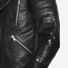 GLADIATOR PYTON Black Biker Leather Jacket - Image 5