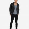 Rocky Mens Black Biker Leather Jacket - Image 2