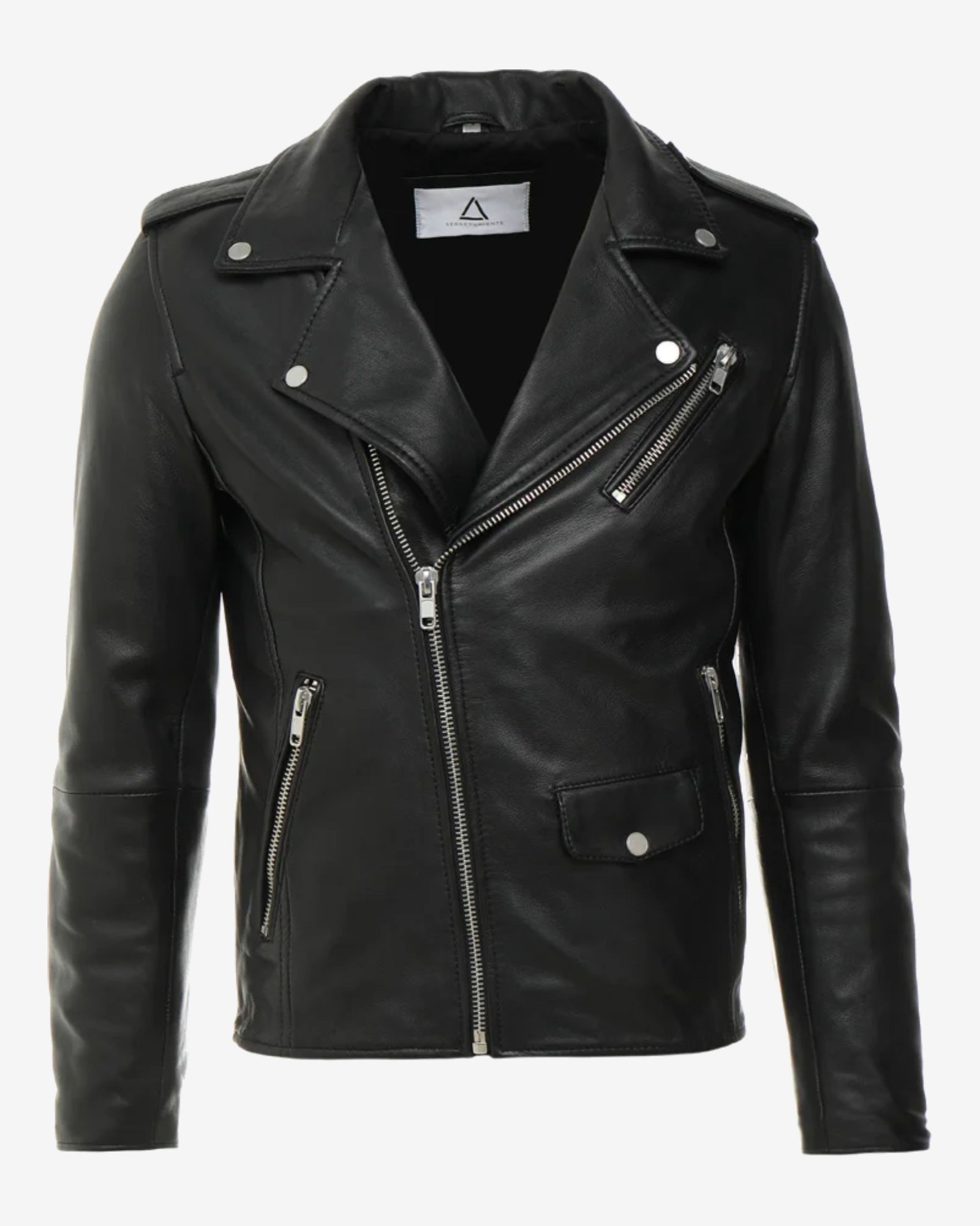 Rocky Mens Black Biker Leather Jacket - Image 5