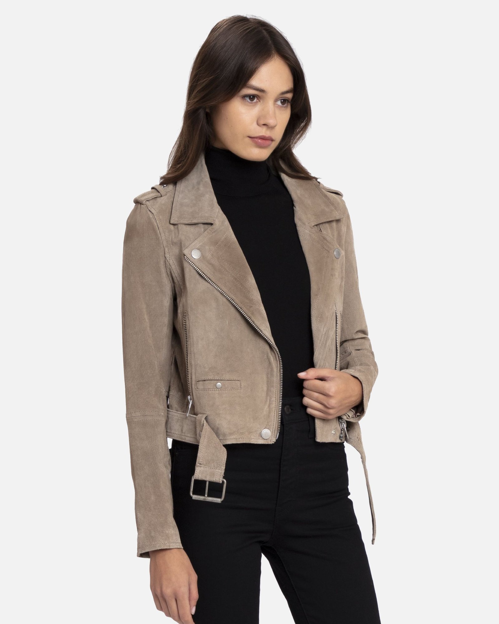 Alternative view of Sand Stoner Women Suede Moto Jacket