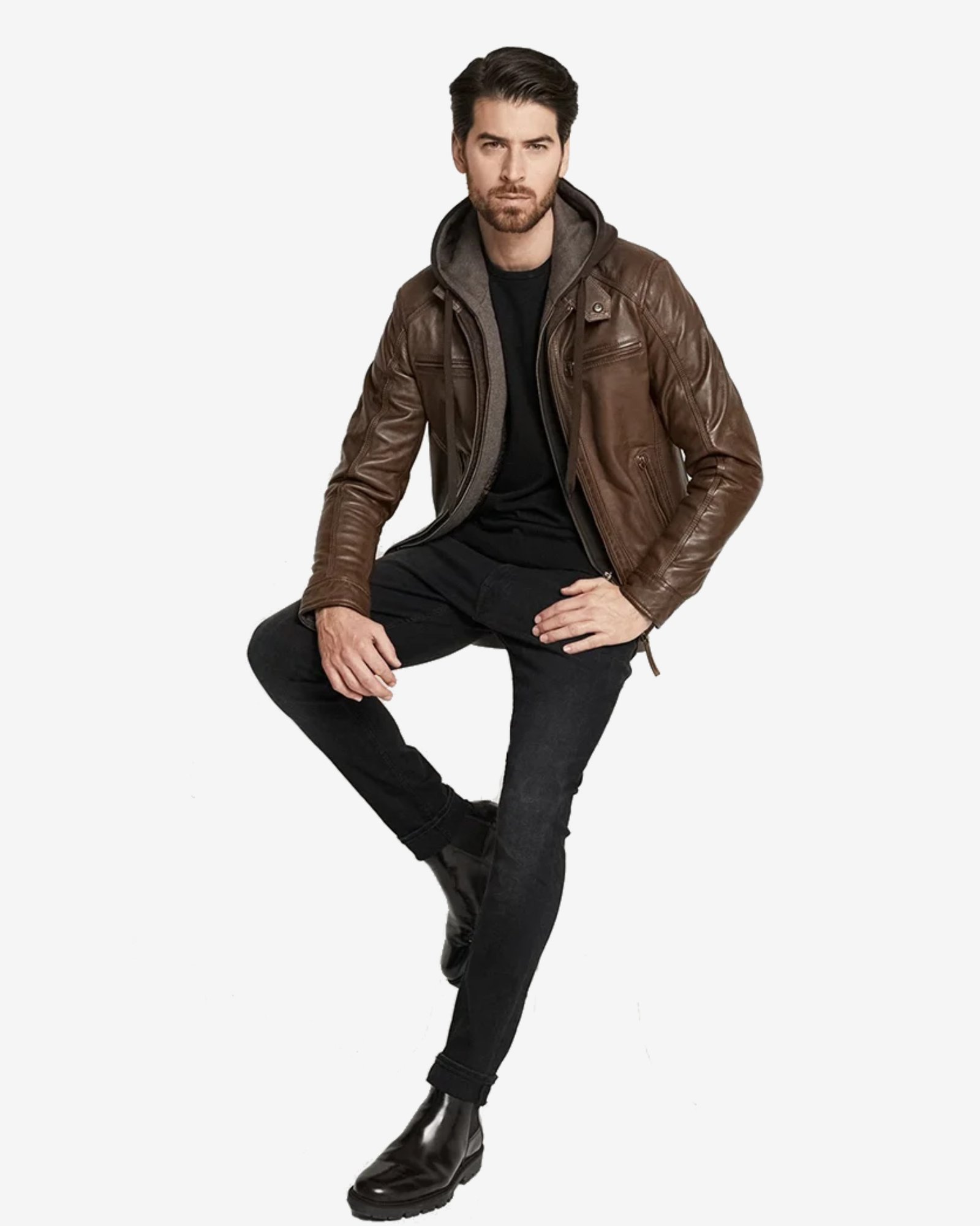 ric Brown Hooded Leather Jacket-02