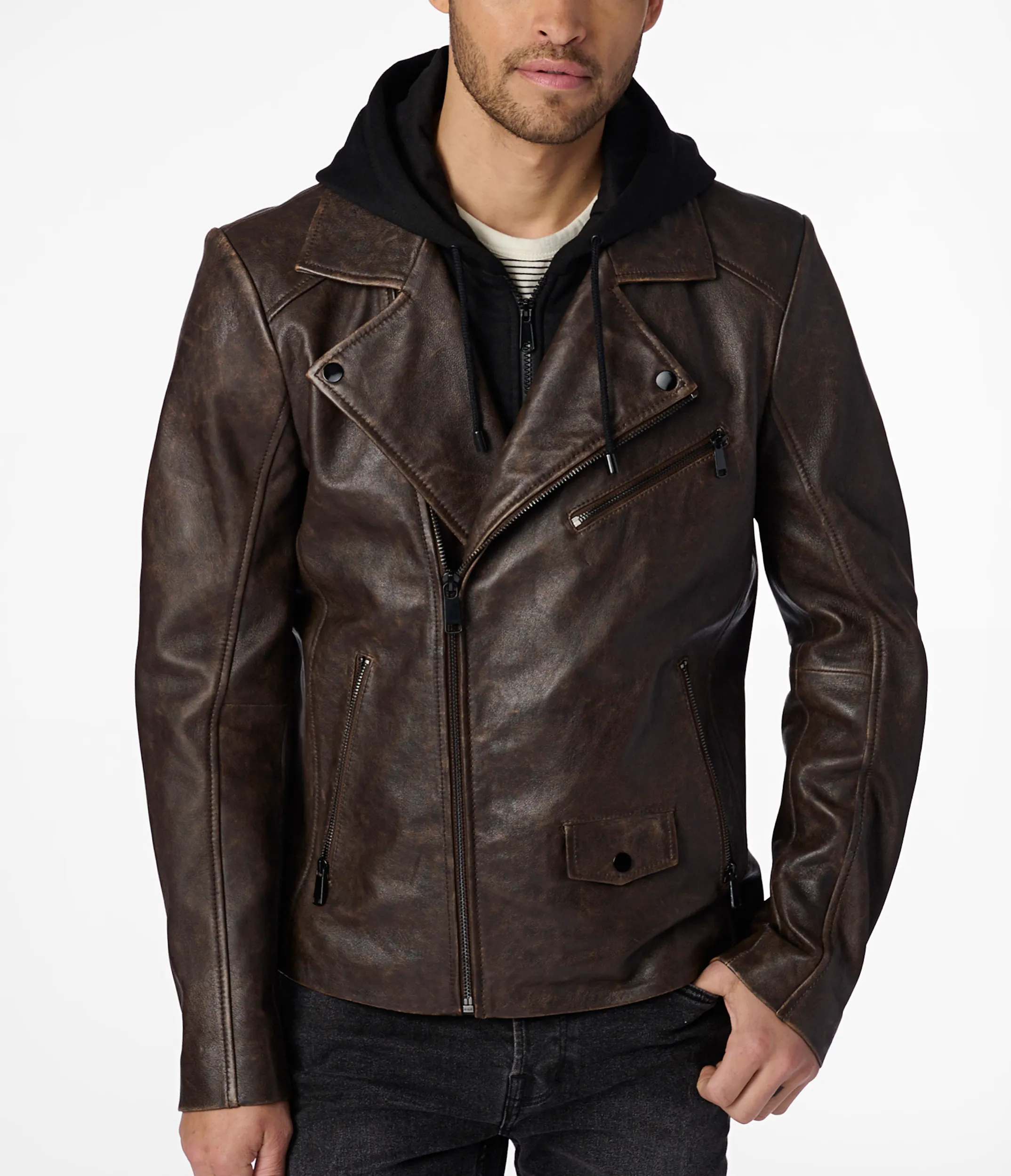 Alternative view of Jaxson Hooded Moto Jacket